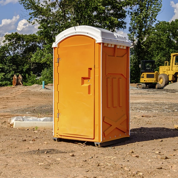 do you offer hand sanitizer dispensers inside the portable restrooms in Shamrock Lakes